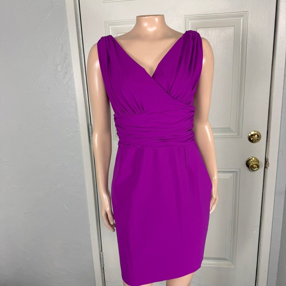 La Petite Robe Chiara Boni Women's Dress 44 Formal Evening V neck Stretch Z27